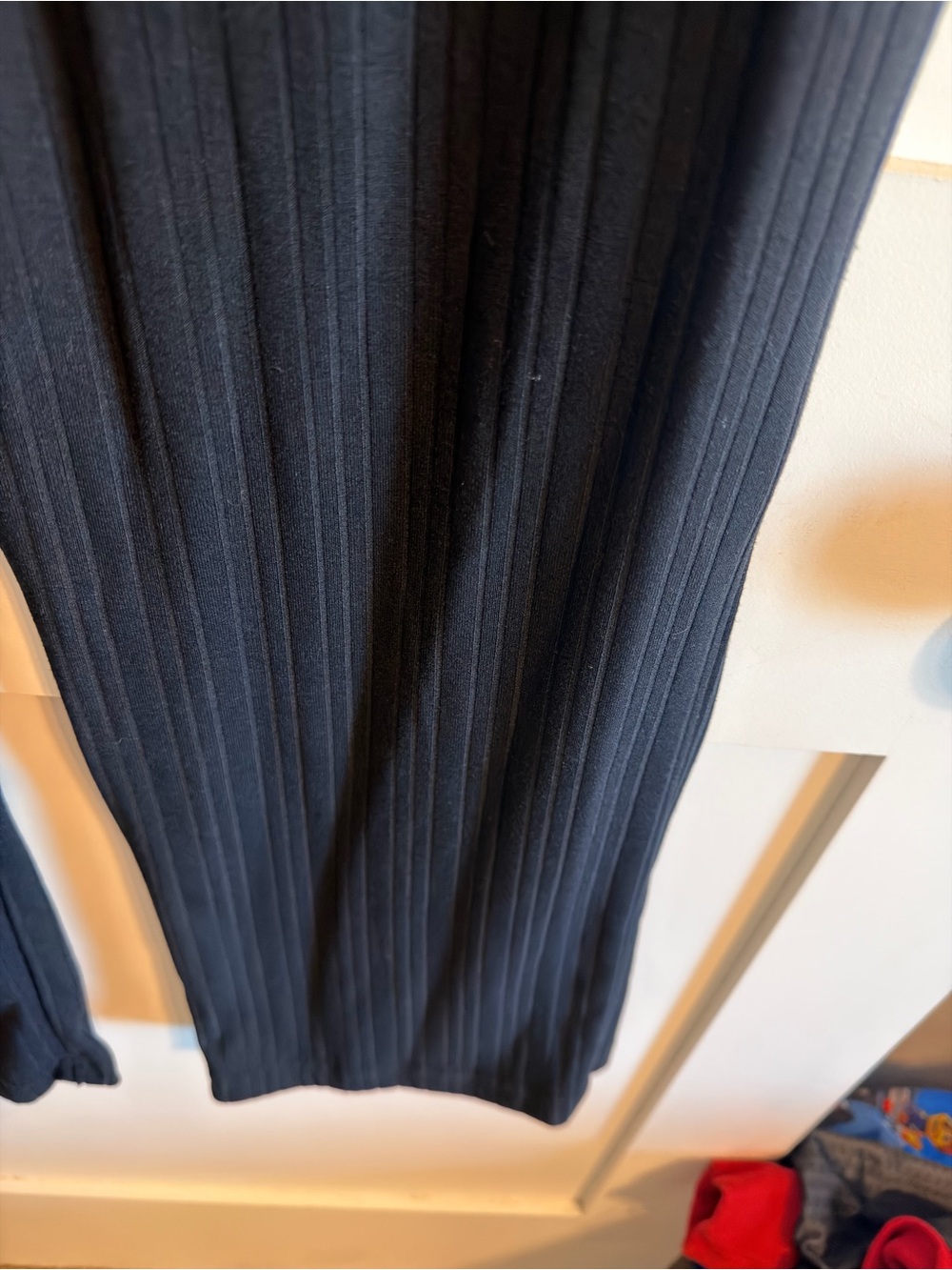 Pro Player Black Ribbed Wide-Leg Drawstring Pants - Picture 2 of 6